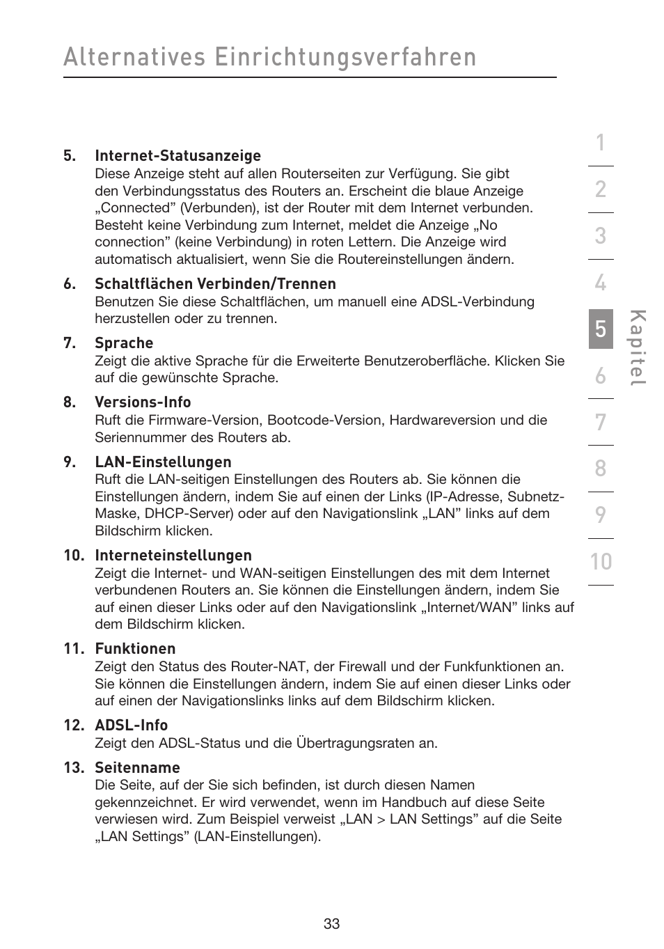 Alternatives einrichtungsverfahren, Kap ite l | Belkin F5D8633-4 User Manual | Page 237 / 606