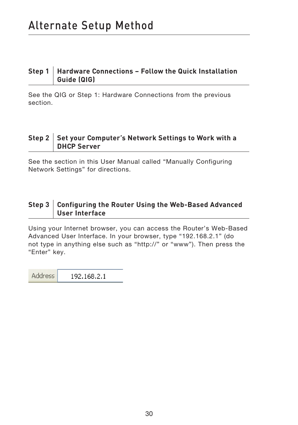 Alternate setup method | Belkin F5D8633-4 User Manual | Page 32 / 606
