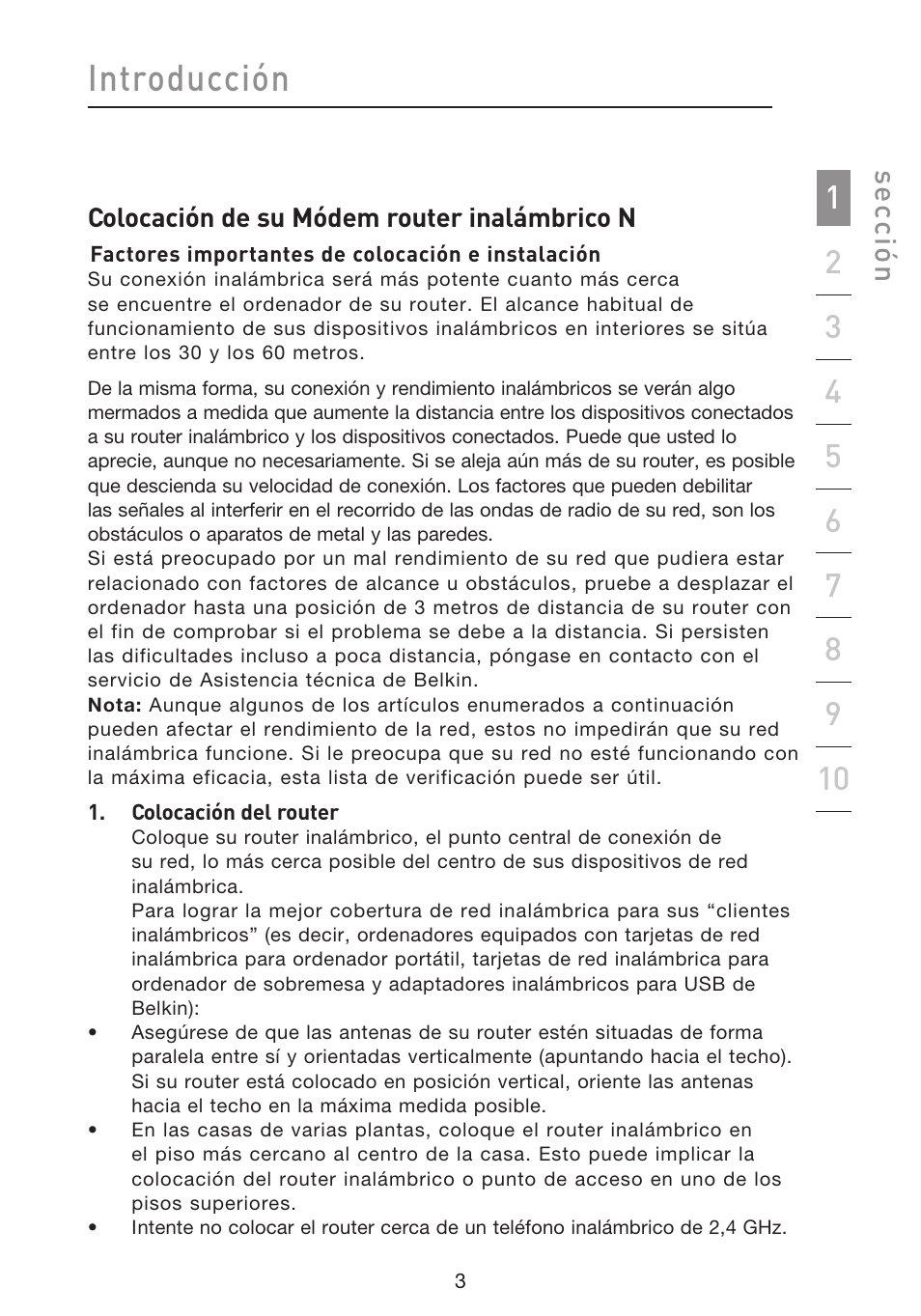 Introducción, Se cc ió n | Belkin F5D8633-4 User Manual | Page 409 / 606