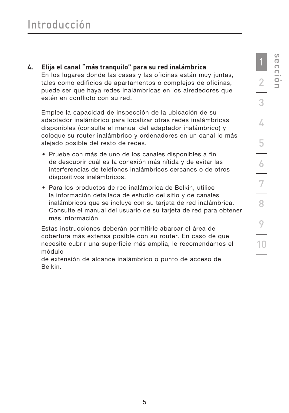 Introducción, Se cc ió n | Belkin F5D8633-4 User Manual | Page 411 / 606