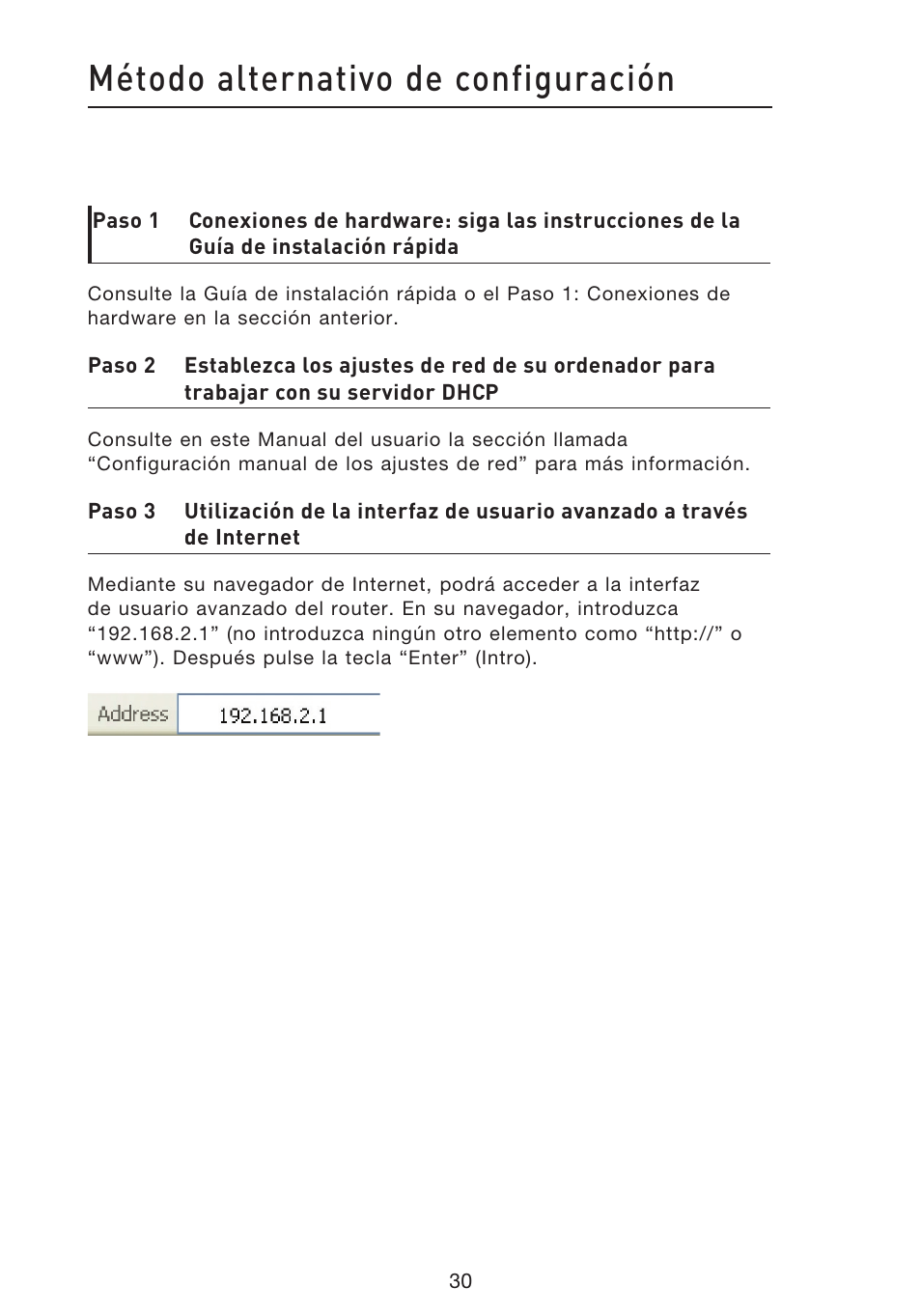 Método alternativo de configuración | Belkin F5D8633-4 User Manual | Page 436 / 606