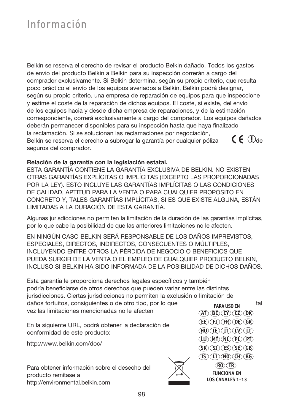 Información | Belkin F5D8633-4 User Manual | Page 504 / 606