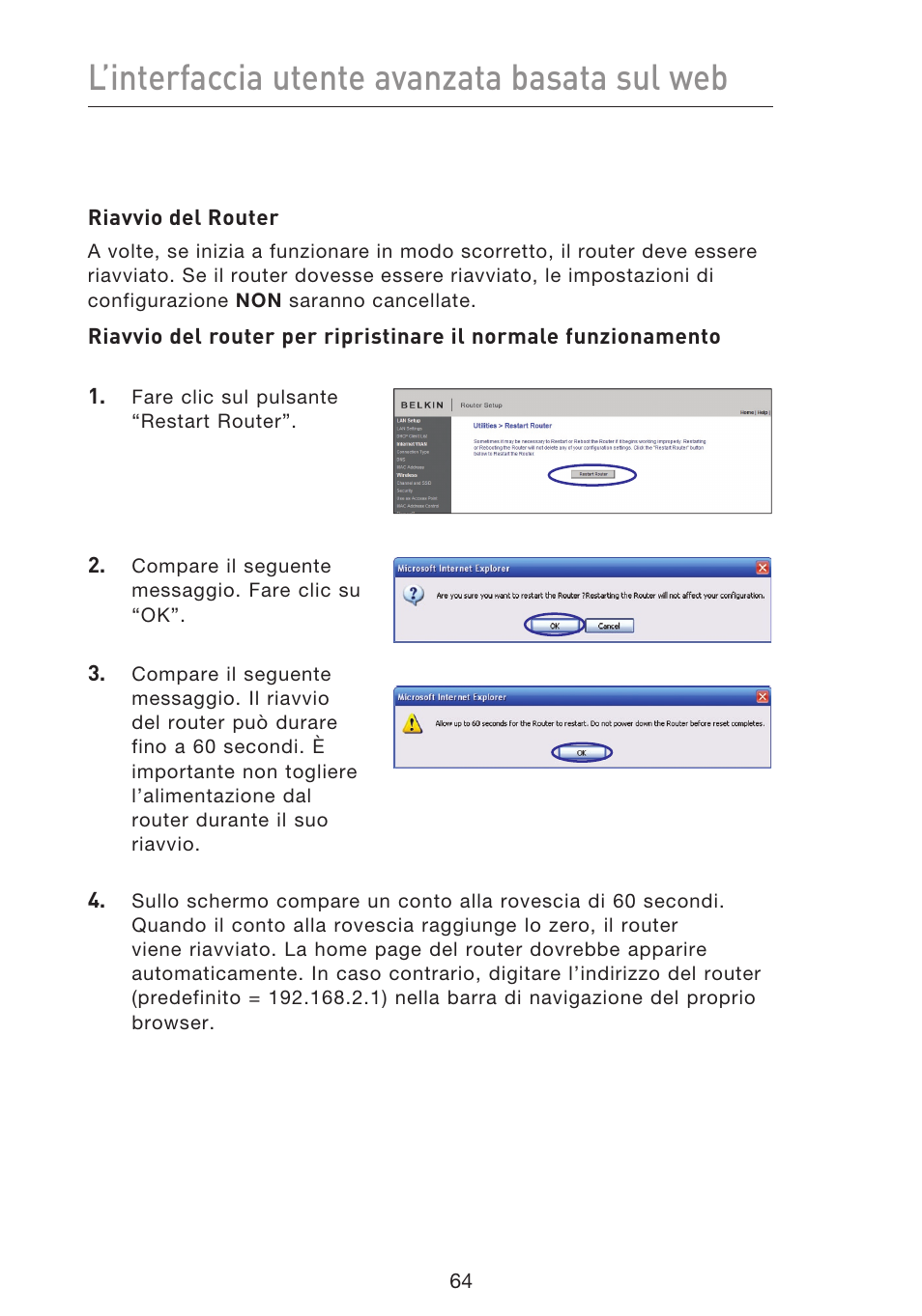 L’interfaccia utente avanzata basata sul web | Belkin F5D8633-4 User Manual | Page 571 / 606