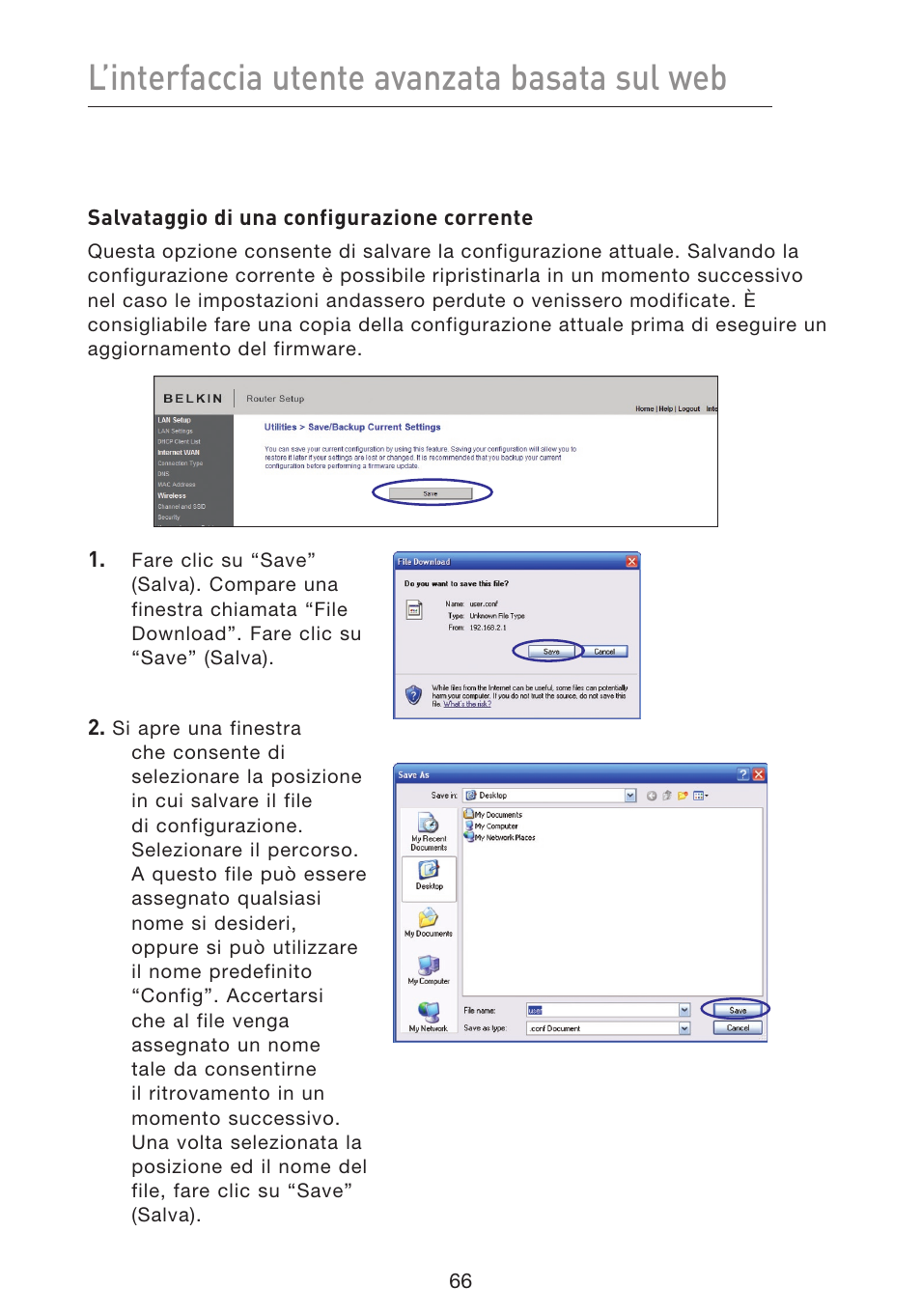 L’interfaccia utente avanzata basata sul web | Belkin F5D8633-4 User Manual | Page 573 / 606