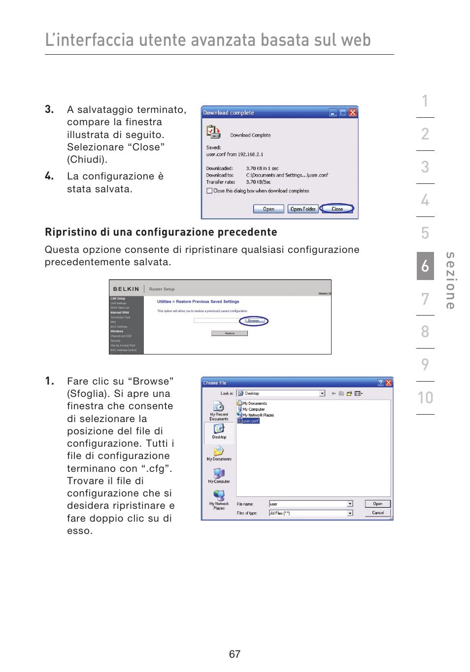 L’interfaccia utente avanzata basata sul web | Belkin F5D8633-4 User Manual | Page 574 / 606