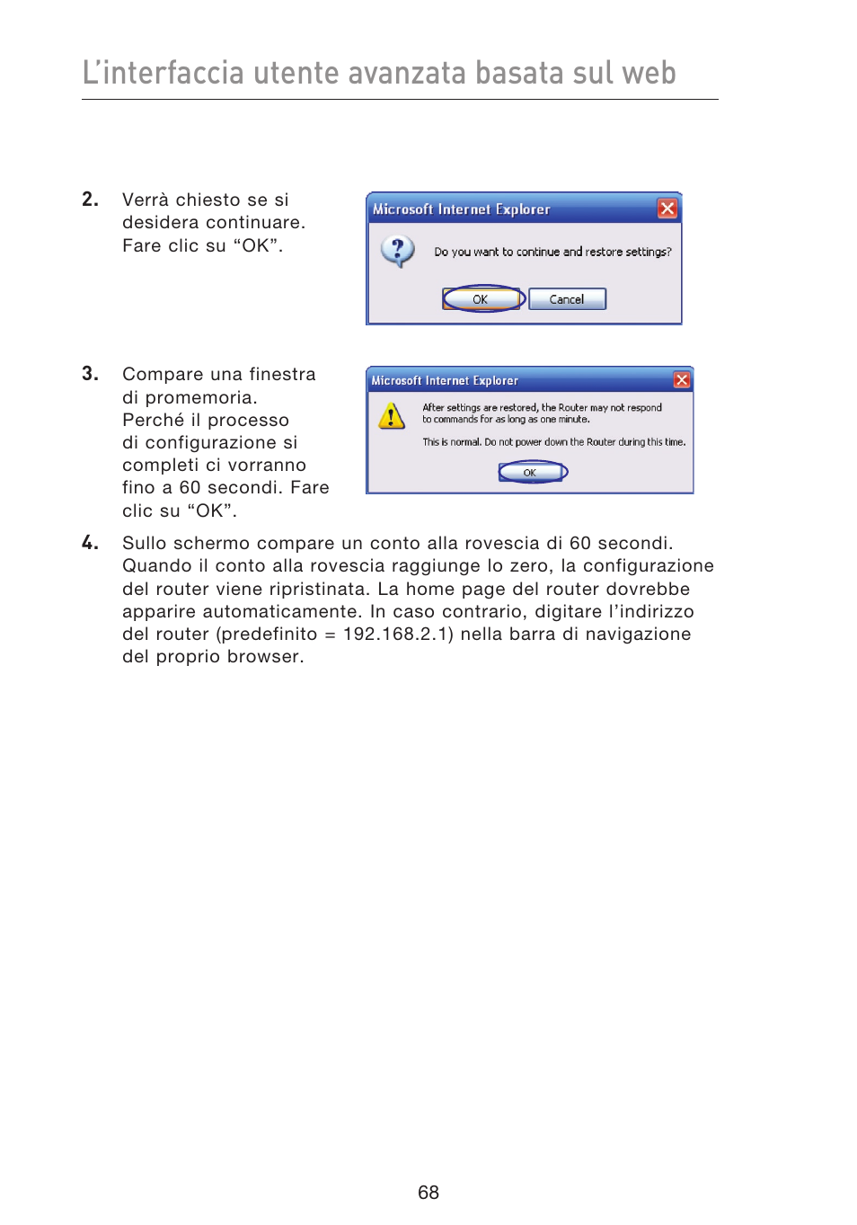 L’interfaccia utente avanzata basata sul web | Belkin F5D8633-4 User Manual | Page 575 / 606