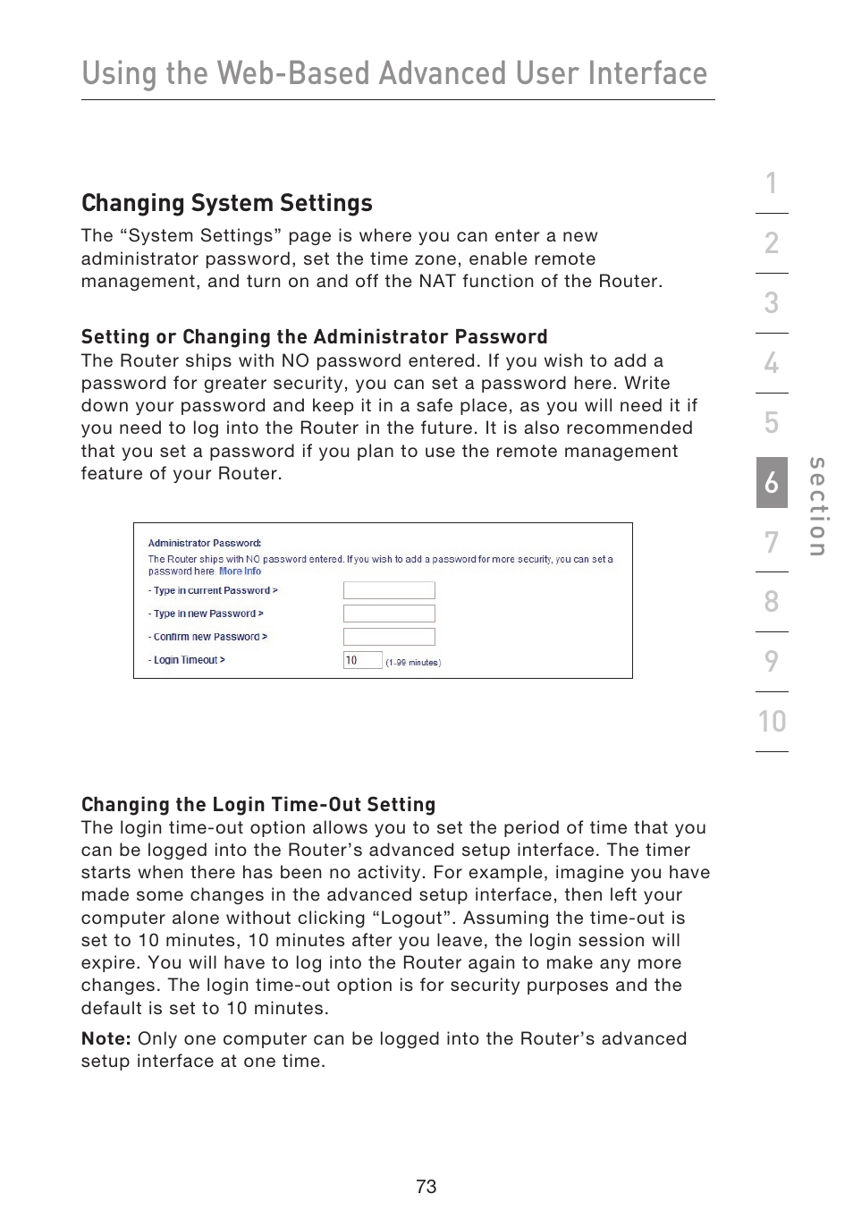 Using the web-based advanced user interface | Belkin F5D8633-4 User Manual | Page 75 / 606