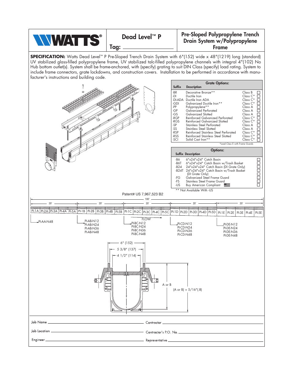 Watts Dead Level P User Manual | 2 pages