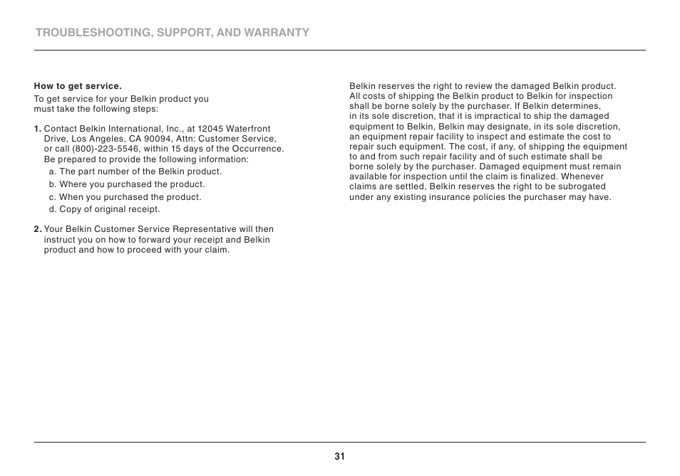 Belkin 8820AU00376 User Manual | Page 33 / 37