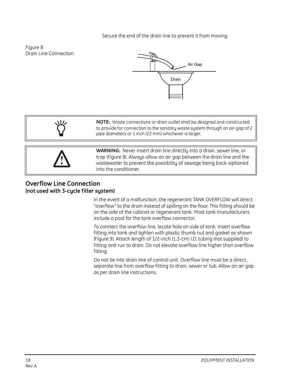 Overflow line connection | Watts Autotrol 263 / 268 (Logix Series) User Manual | Page 18 / 67