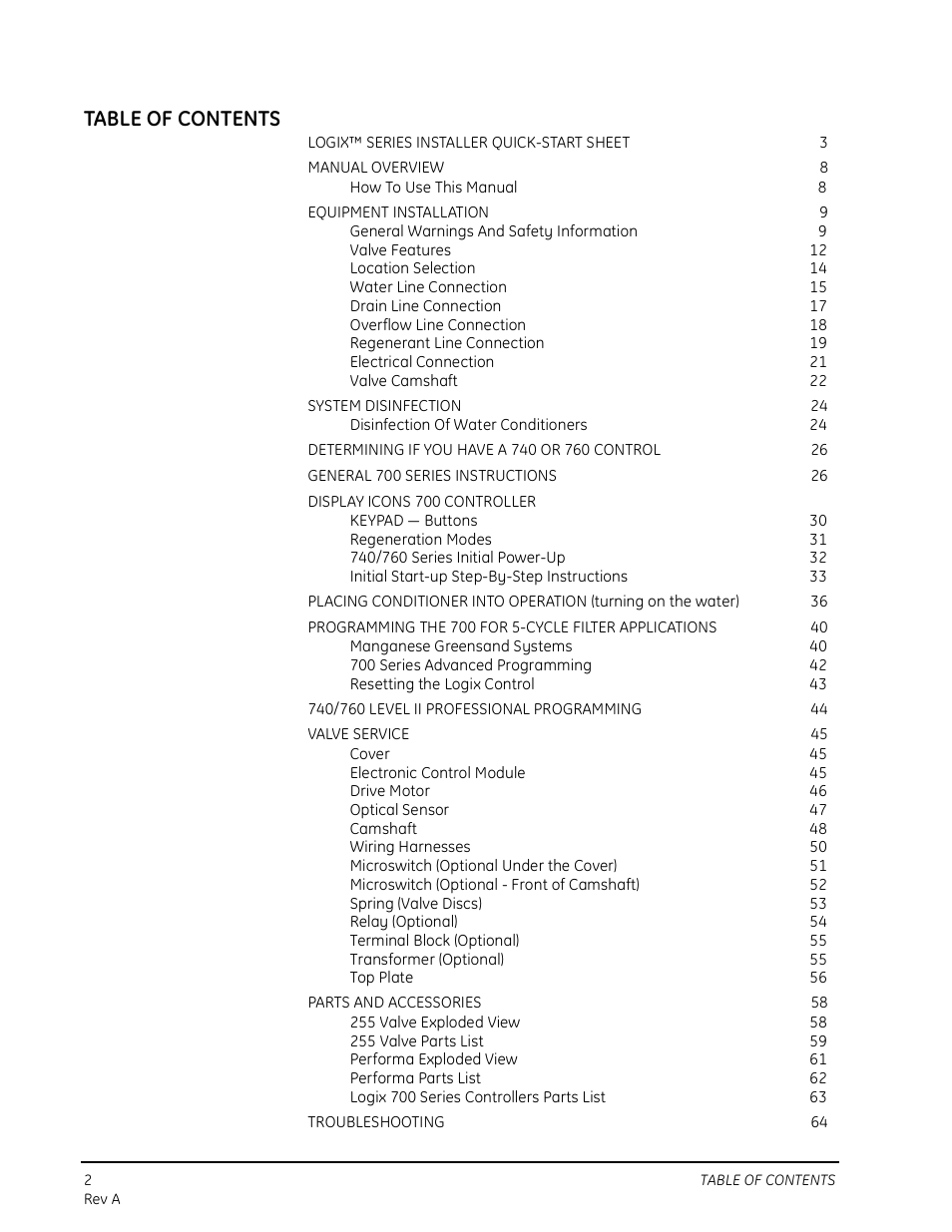Watts Autotrol 263 / 268 (Logix Series) User Manual | Page 2 / 67