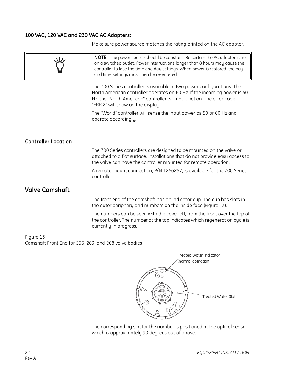 Valve camshaft | Watts Autotrol 263 / 268 (Logix Series) User Manual | Page 22 / 67