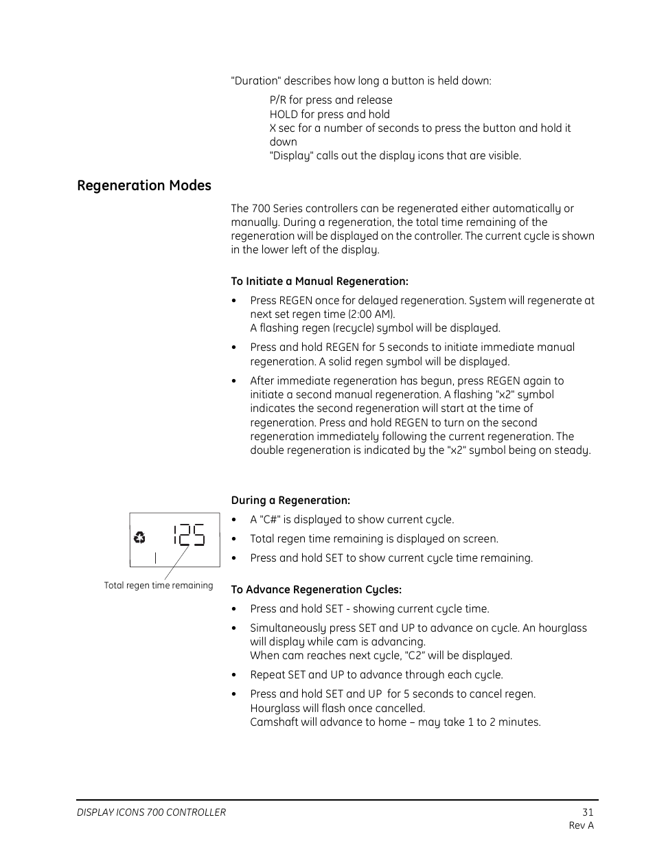 Regeneration modes | Watts Autotrol 263 / 268 (Logix Series) User Manual | Page 31 / 67
