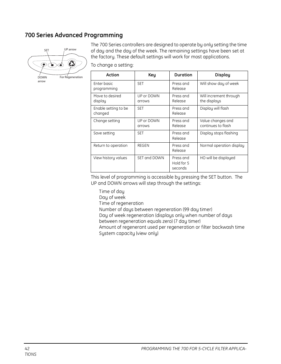 700 series advanced programming | Watts Autotrol 263 / 268 (Logix Series) User Manual | Page 42 / 67