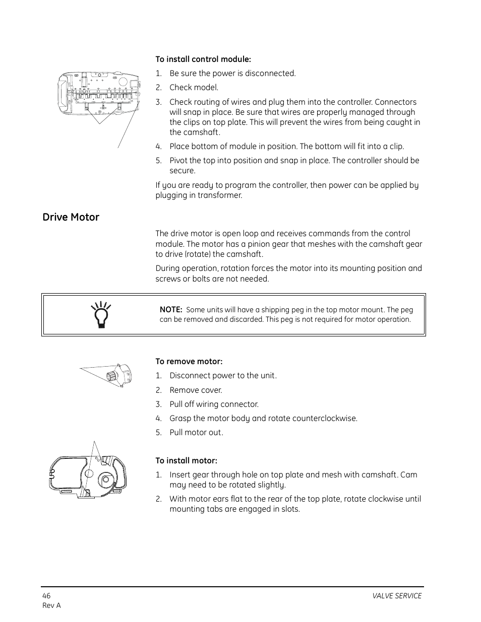 Drive motor | Watts Autotrol 263 / 268 (Logix Series) User Manual | Page 46 / 67