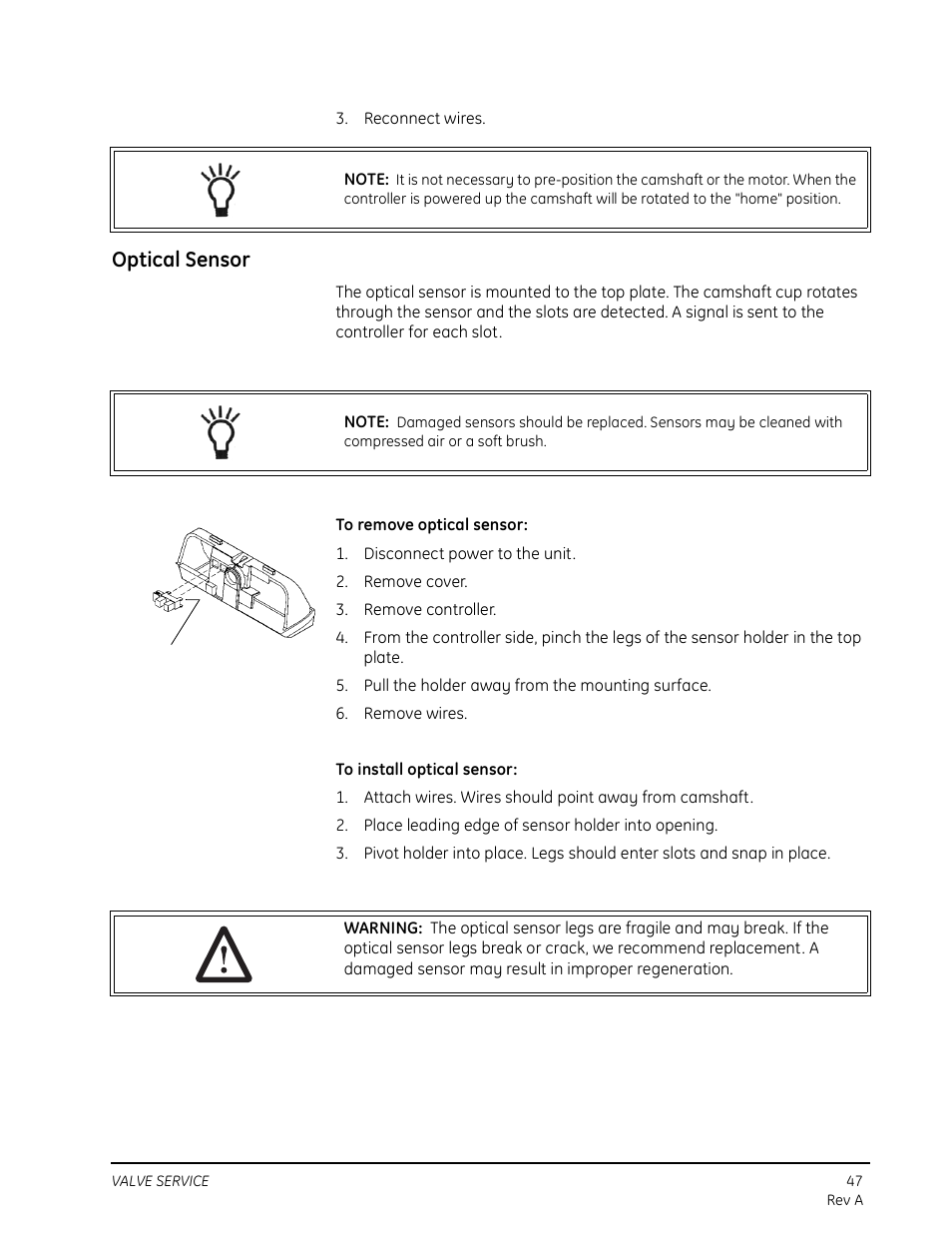 Optical sensor | Watts Autotrol 263 / 268 (Logix Series) User Manual | Page 47 / 67