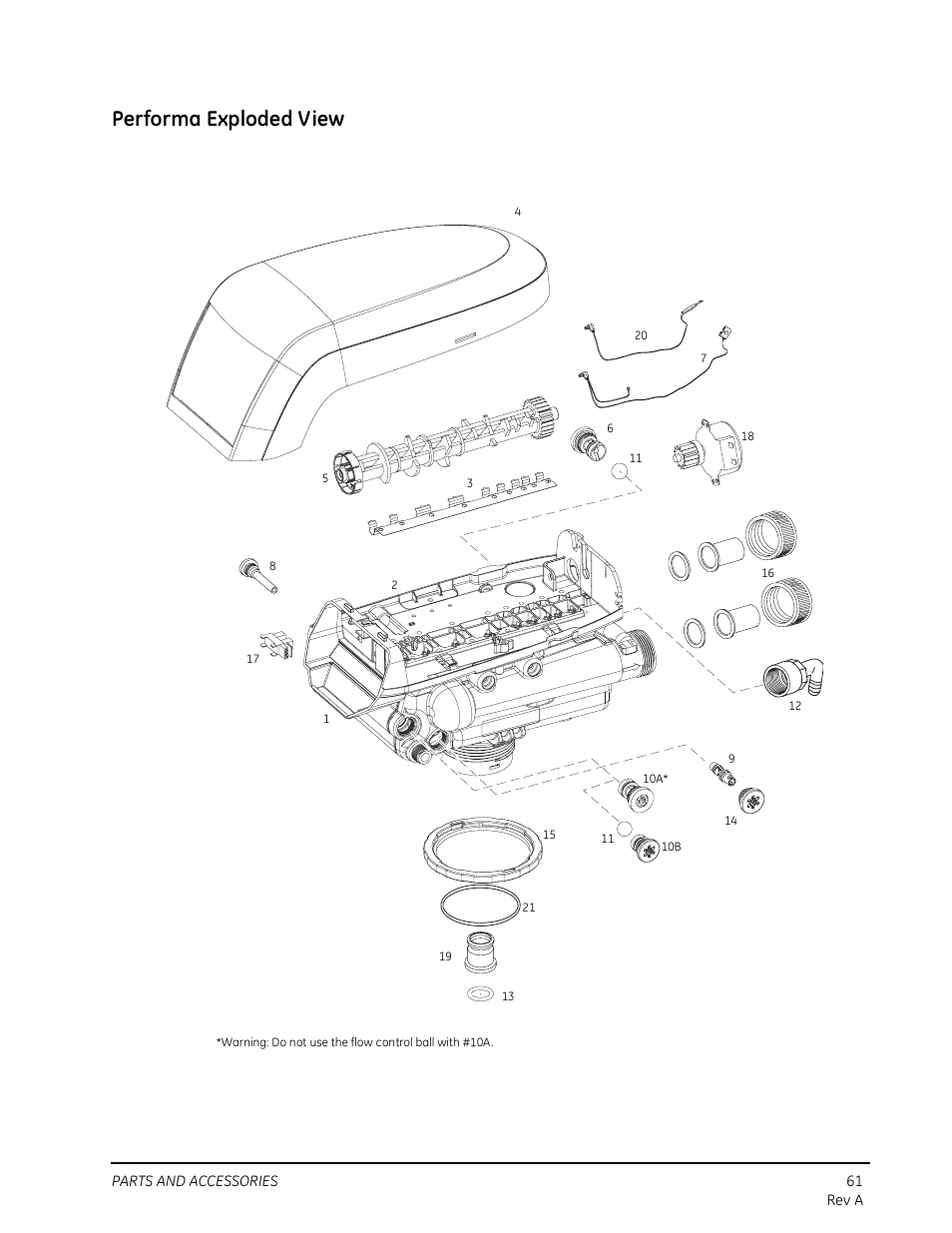 Performa exploded view | Watts Autotrol 263 / 268 (Logix Series) User Manual | Page 61 / 67