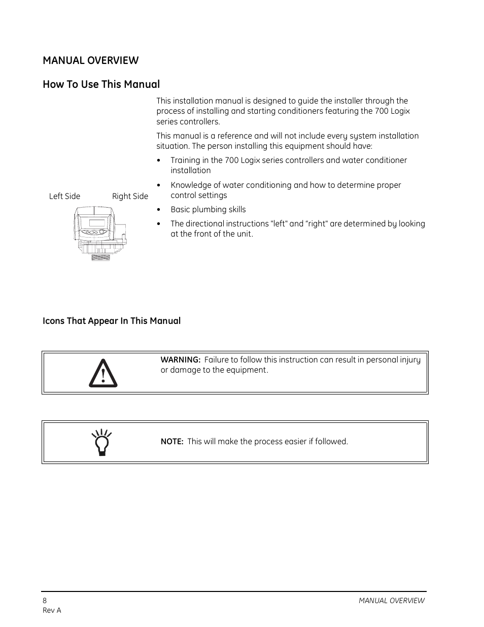 Manual overview, How to use this manual, Manual overview how to use this manual | Watts Autotrol 263 / 268 (Logix Series) User Manual | Page 8 / 67