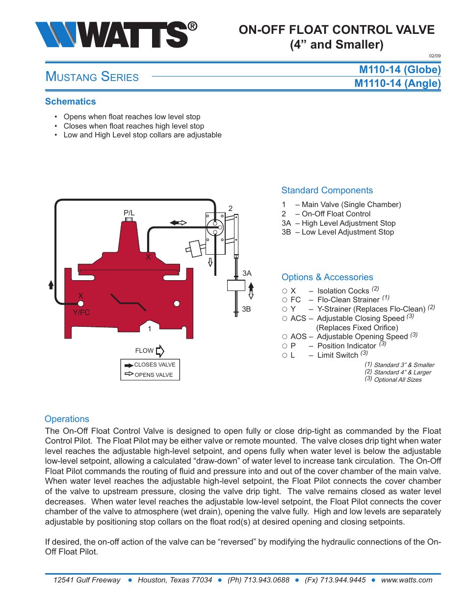 Watts M1110-14 User Manual | 6 pages