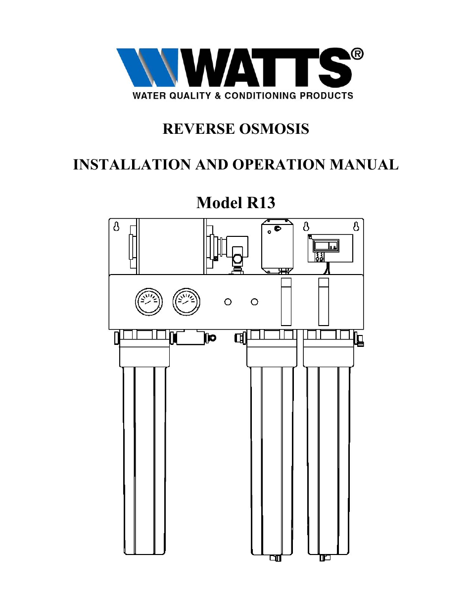 Watts R13-1200 User Manual | 16 pages