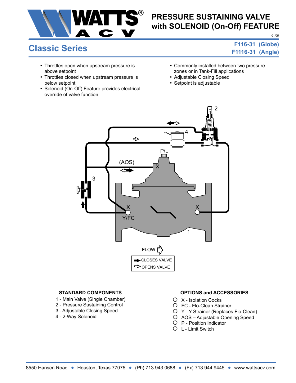 Watts F1116-31 User Manual | 1 page