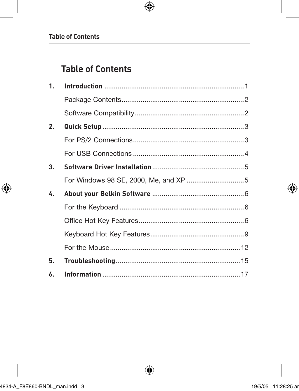 Belkin 280 User Manual | Page 3 / 21