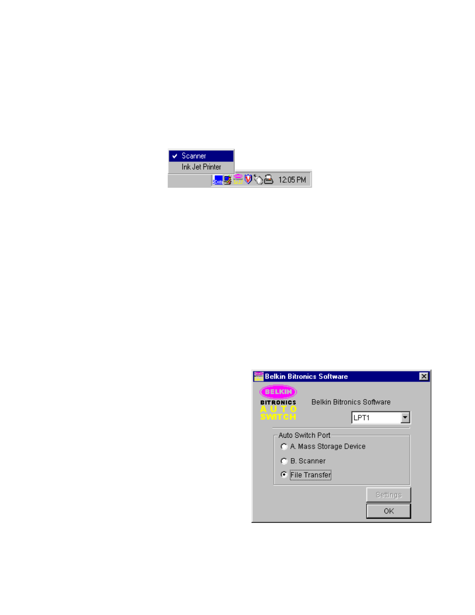 Visual feedback – how do i know what port i am on, If no printers are installed, Using the file transfer feature | Belkin BITRONICS P72655 User Manual | Page 13 / 16
