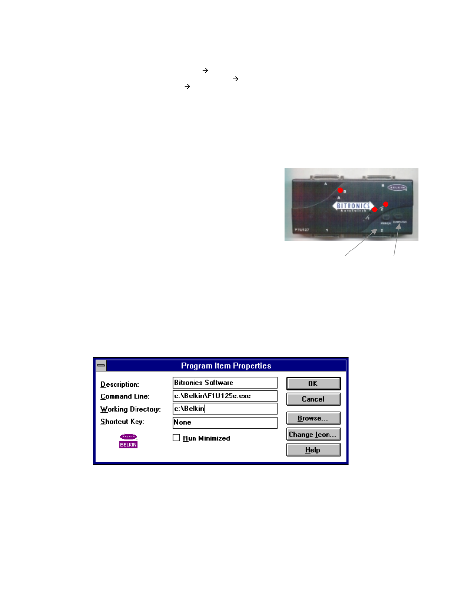 Iv. choose your operating system, V. manual mode, Windows( 3.x | Belkin BITRONICS P72655 User Manual | Page 3 / 16
