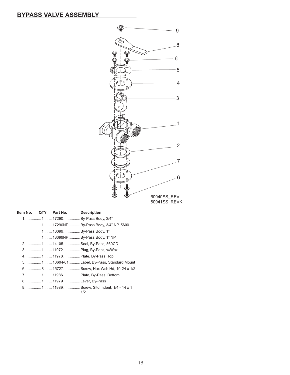 Bypass valve assembly | Watts ProSense User Manual | Page 18 / 30