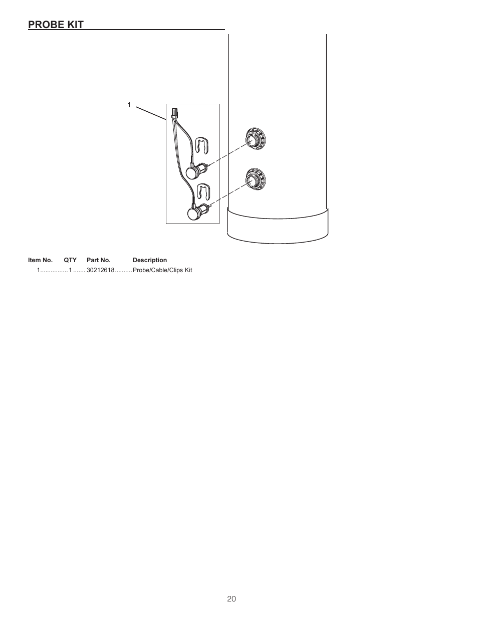 Probe kit | Watts ProSense User Manual | Page 20 / 30