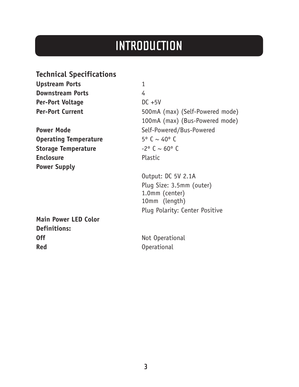 Introduction | Belkin THUMB HUB F5U218-MOB User Manual | Page 5 / 9