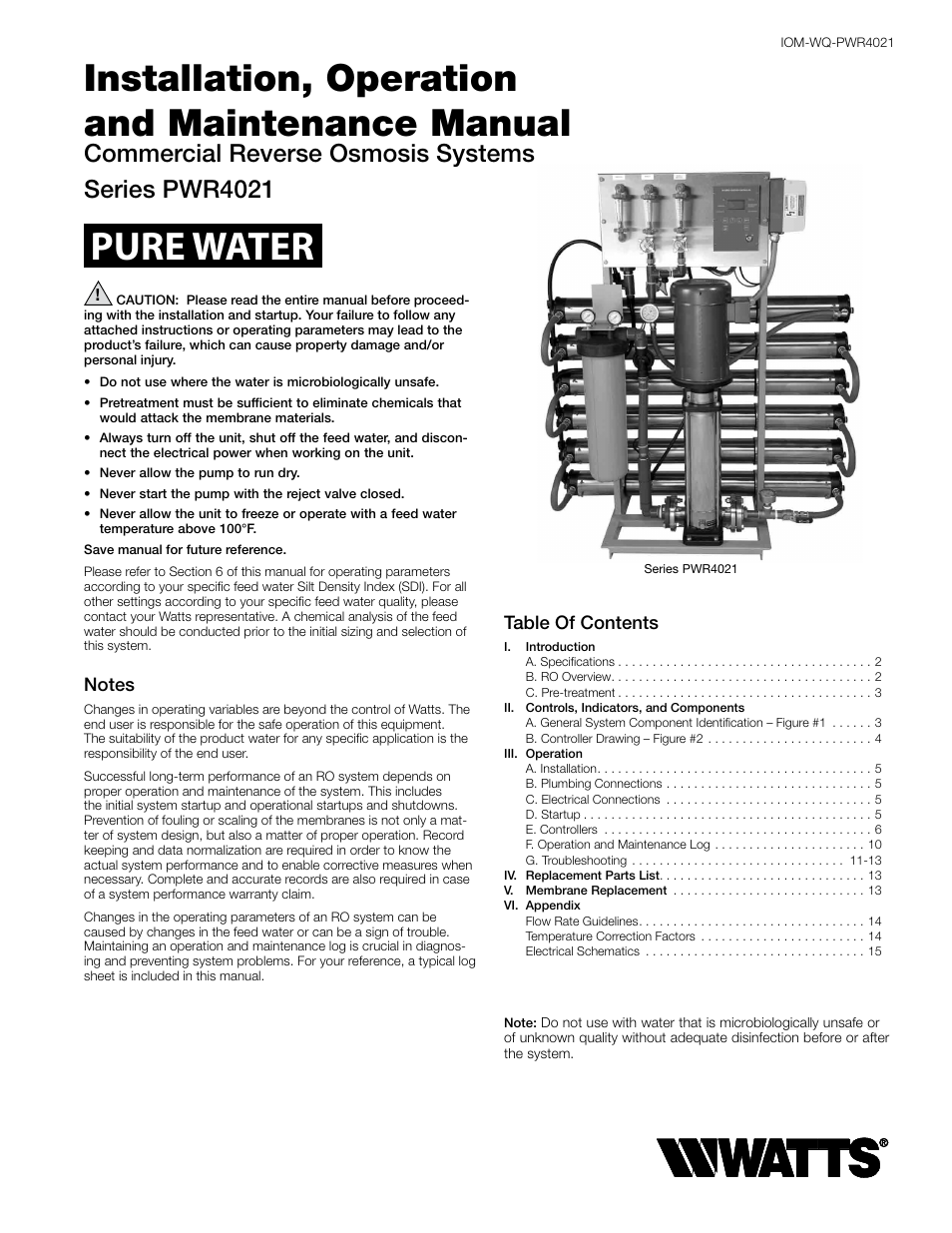 Watts PWR4021 User Manual | 16 pages