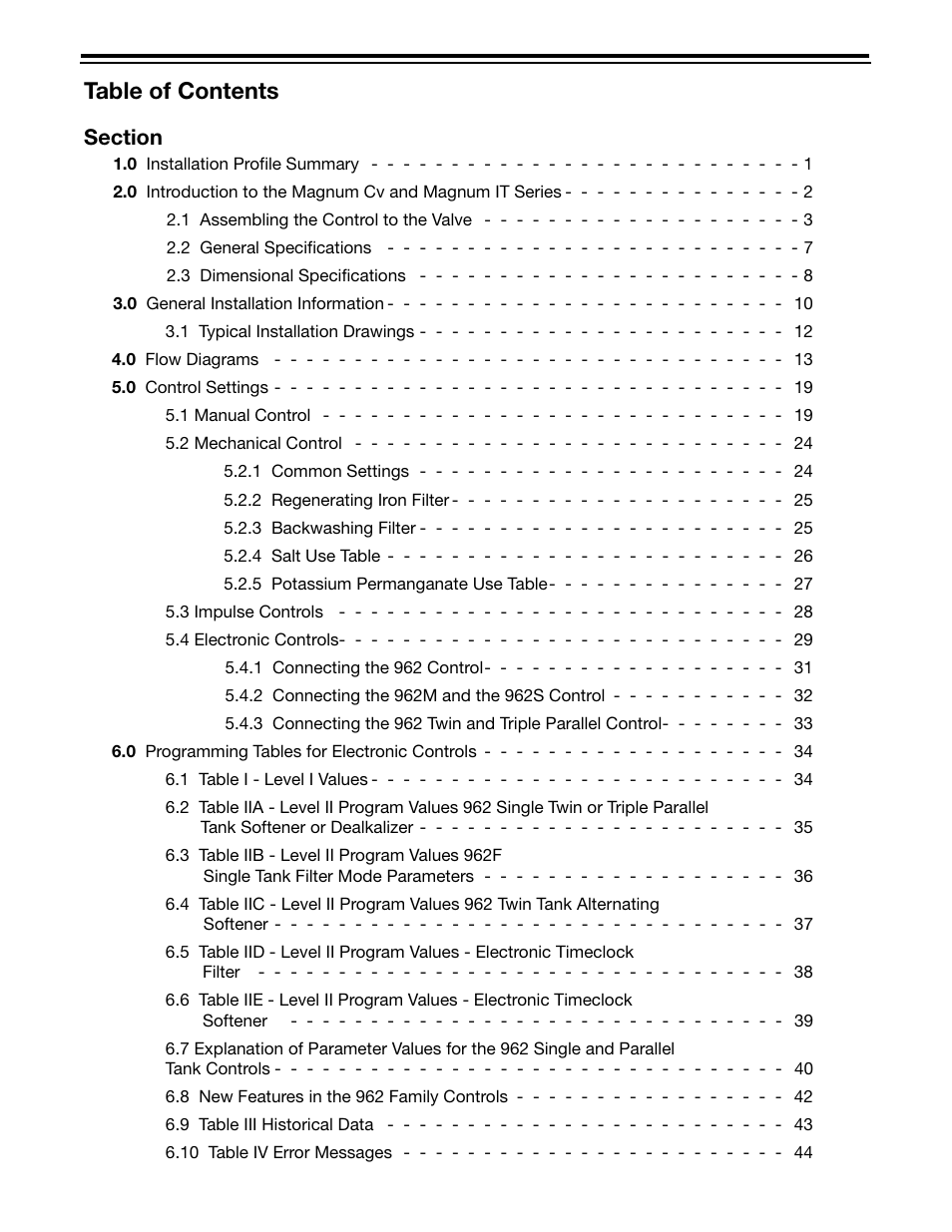 Watts Autotrol Magnum (CV+ Series) User Manual | Page 3 / 86