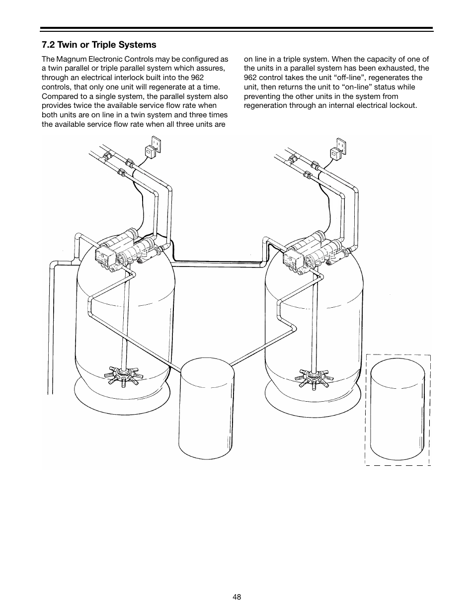 2 twin or triple systems | Watts Autotrol Magnum (CV+ Series) User Manual | Page 52 / 86