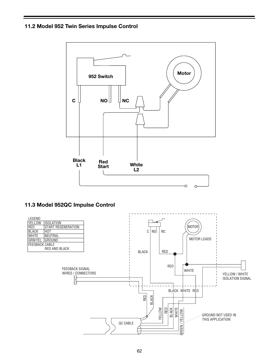 2 model 952 twin series impulse control, 3 model 952qc impulse control | Watts Autotrol Magnum (CV+ Series) User Manual | Page 66 / 86