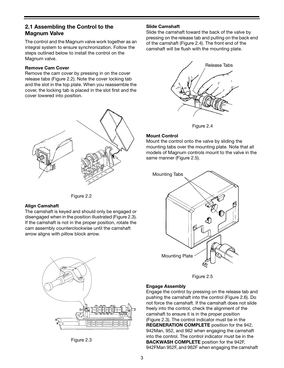 1 assembling the control to the magnum valve | Watts Autotrol Magnum (CV+ Series) User Manual | Page 7 / 86