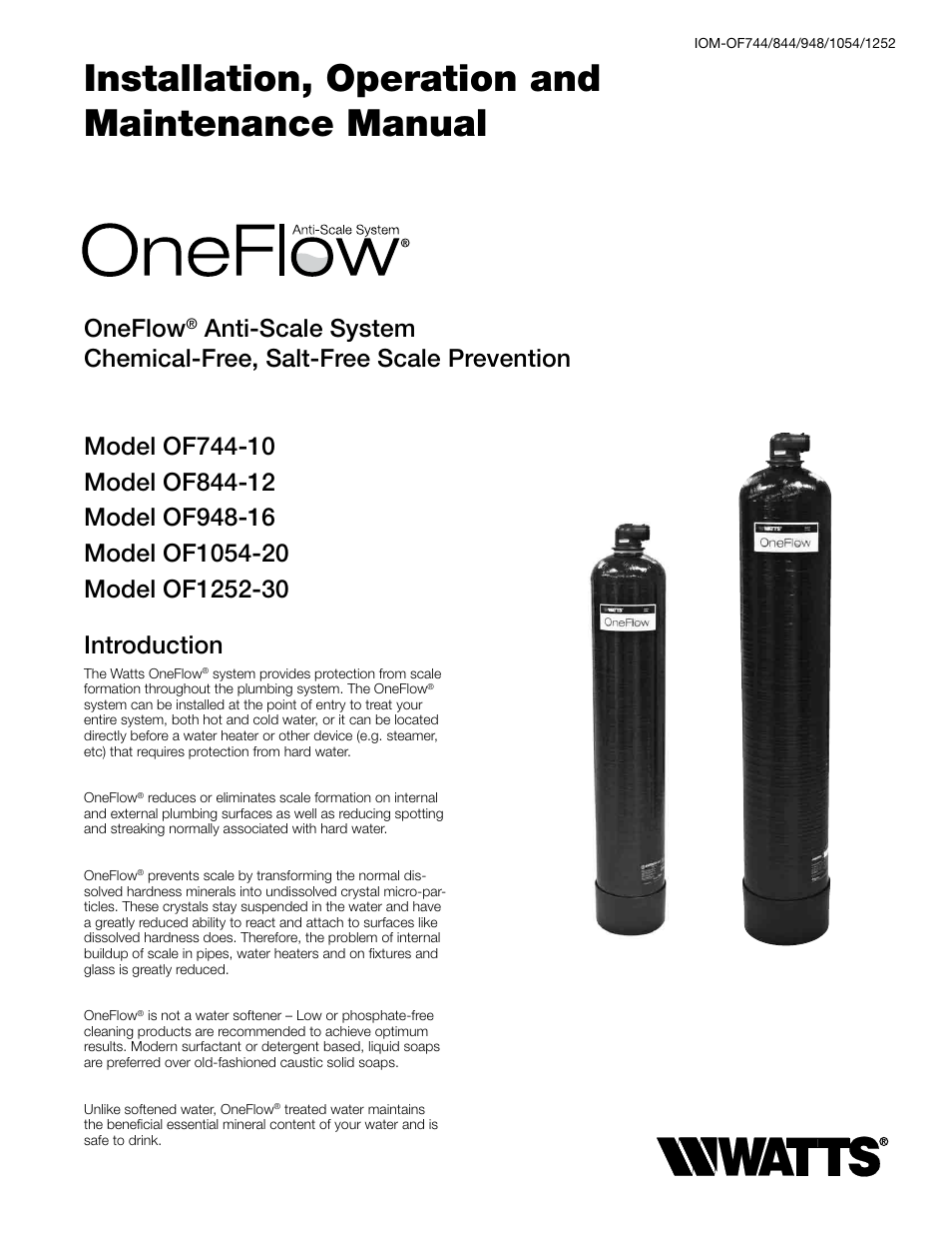 Watts OF948-16 User Manual | 24 pages
