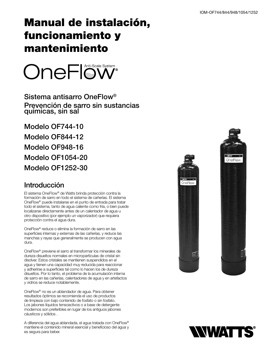 Sistema antisarro oneflow | Watts OF948-16 User Manual | Page 9 / 24