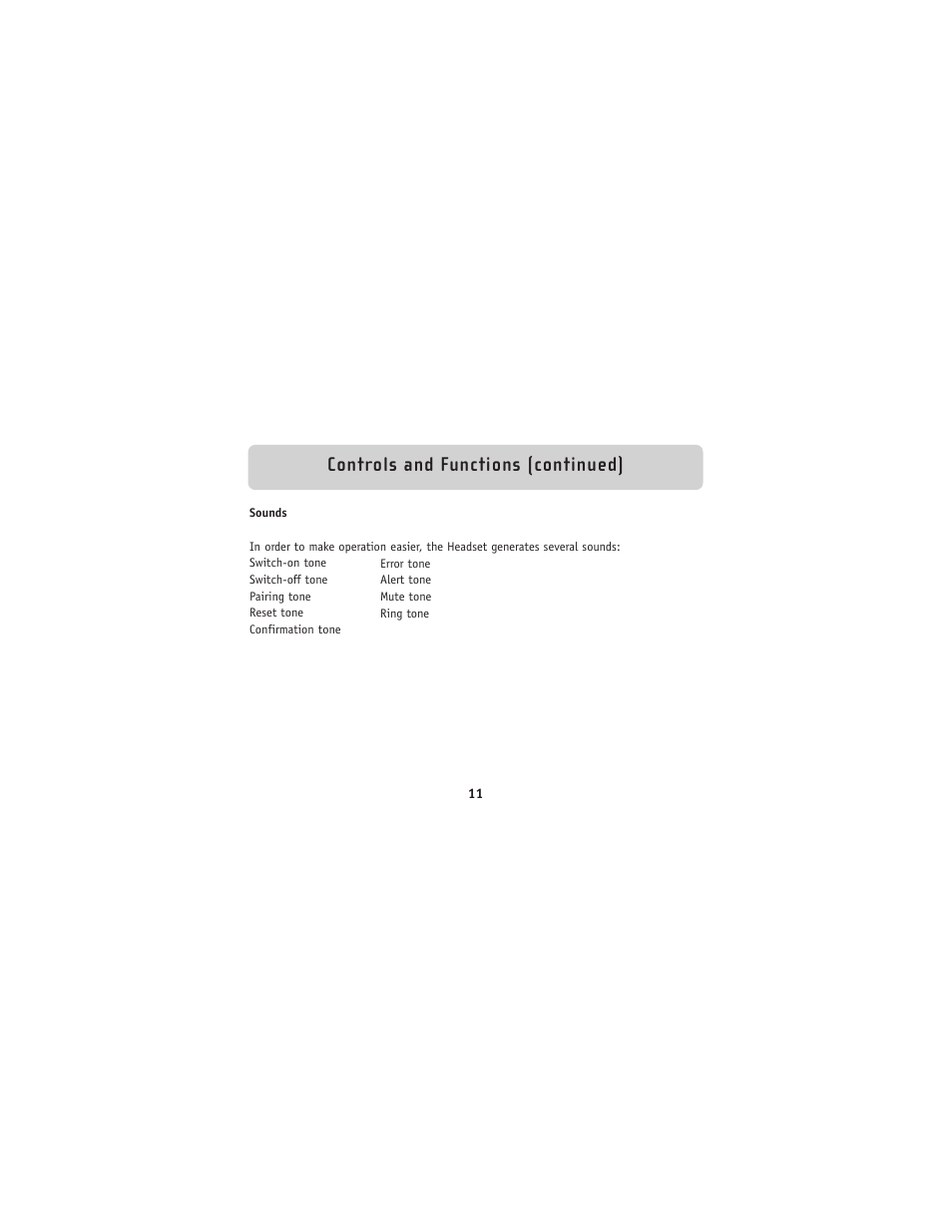 Controls and functions (continued) | Belkin Bluetooh Hands-Free Headset F8V9017 User Manual | Page 12 / 24