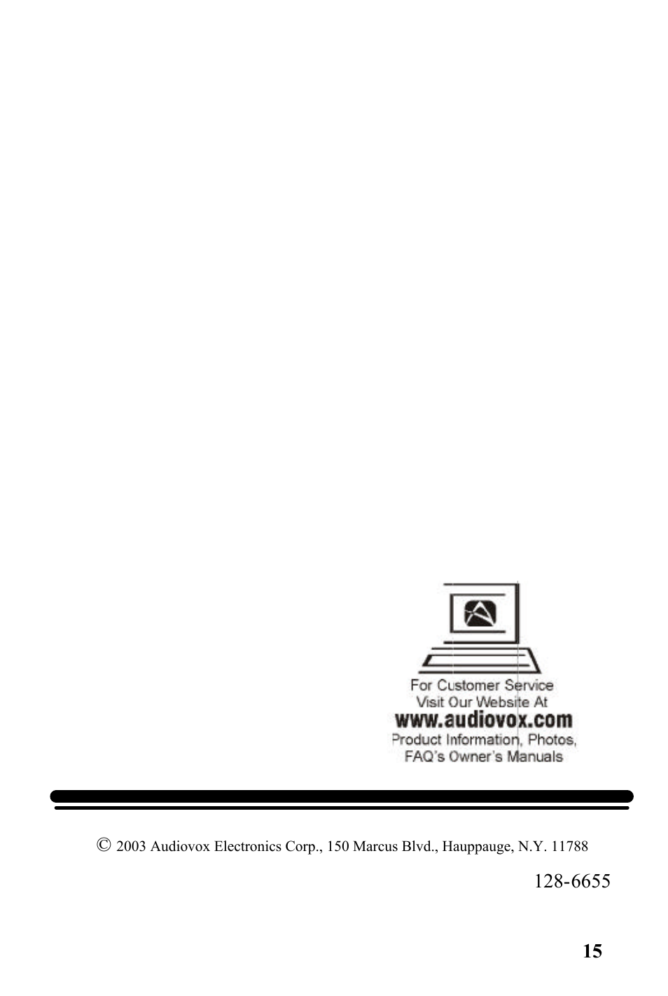 Audiovox RVMPKG2 User Manual | Page 15 / 15