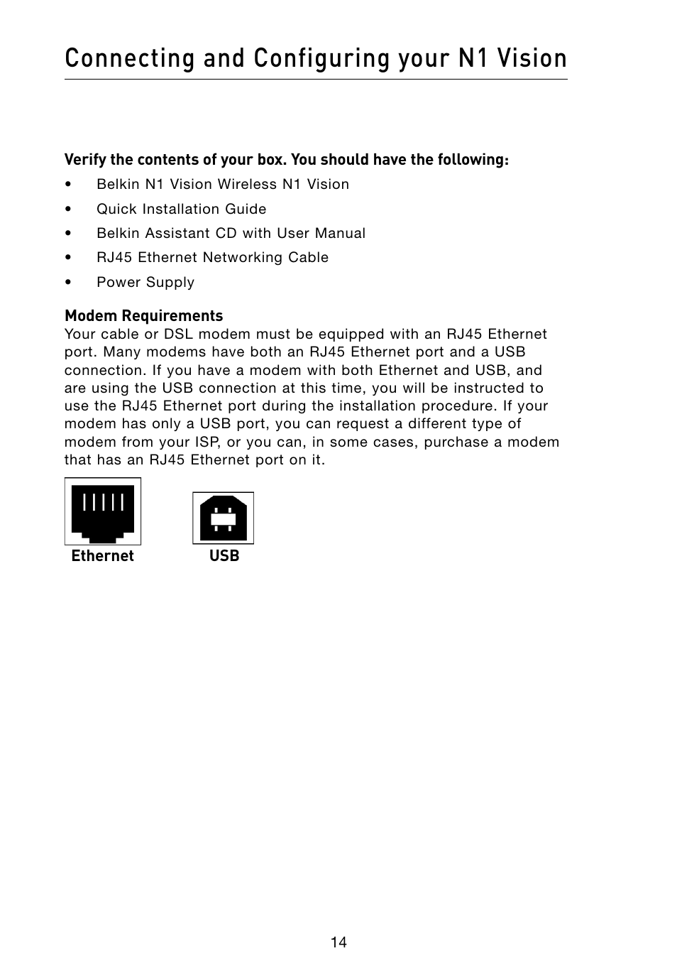 Connecting and configuring your n1 vision | Belkin Vision Wireless Router N1 User Manual | Page 18 / 114