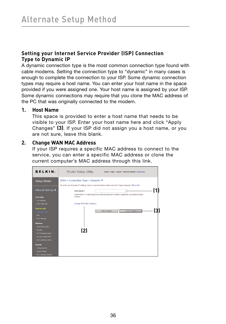 Alternate setup method | Belkin Vision Wireless Router N1 User Manual | Page 40 / 114