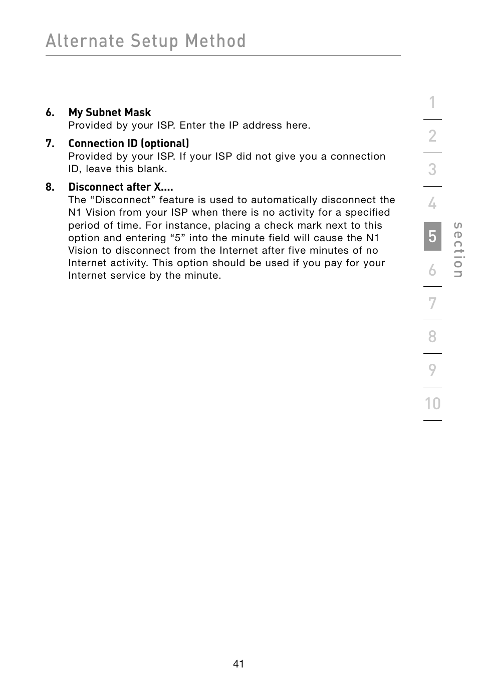 Alternate setup method | Belkin Vision Wireless Router N1 User Manual | Page 45 / 114