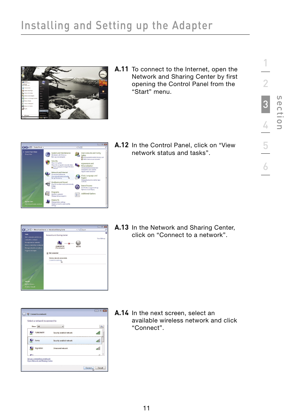 Installing and setting up the adapter | Belkin F5D8053 User Manual | Page 13 / 48