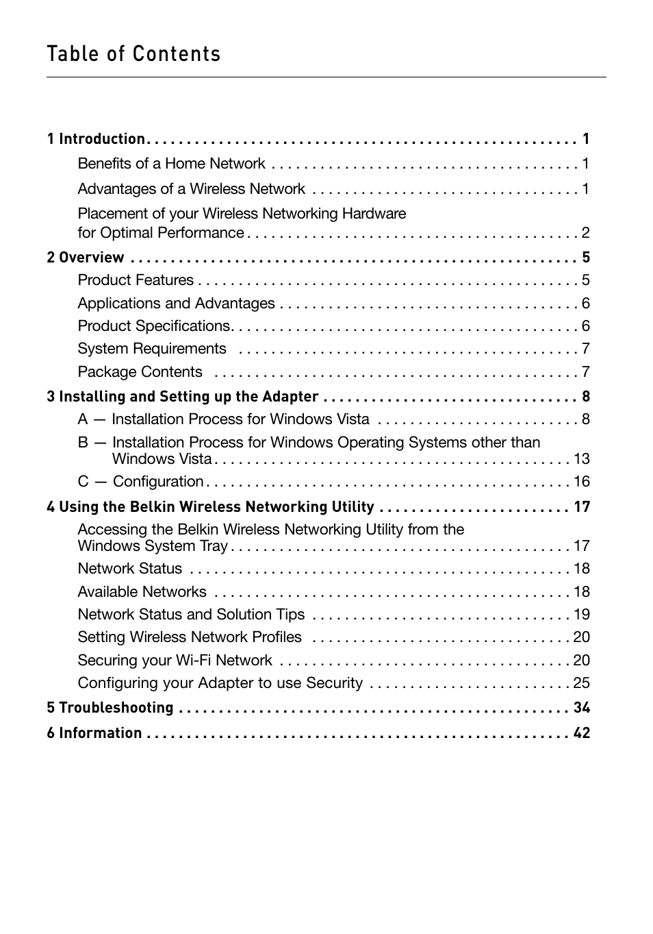 Belkin F5D8053 User Manual | Page 2 / 48