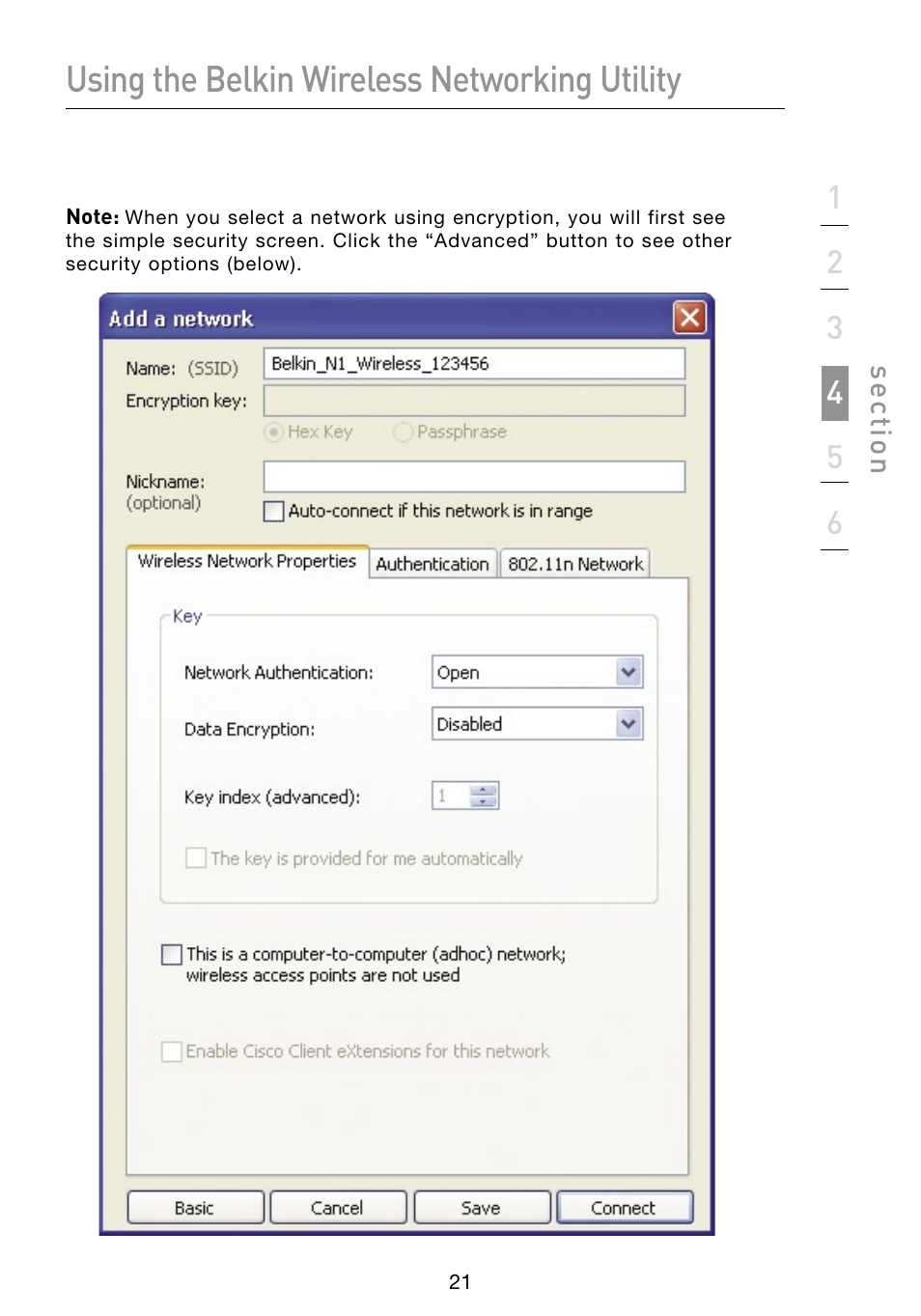 Using the belkin wireless networking utility | Belkin F5D8053 User Manual | Page 23 / 48