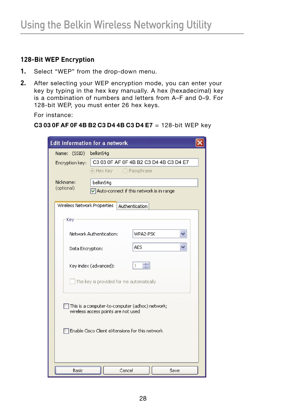 Using the belkin wireless networking utility | Belkin F5D8053 User Manual | Page 30 / 48