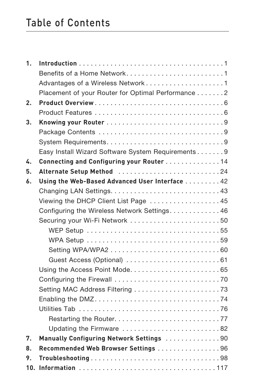 Belkin f5d7230-4 User Manual | Page 2 / 124