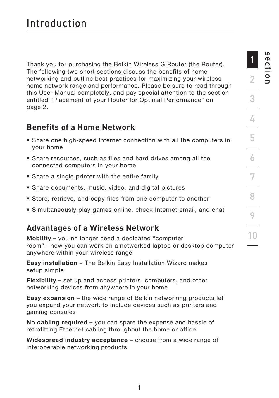 Introduction | Belkin f5d7230-4 User Manual | Page 3 / 124