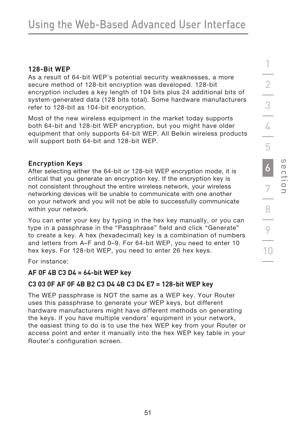 Using the web-based advanced user interface | Belkin f5d7230-4 User Manual | Page 53 / 124
